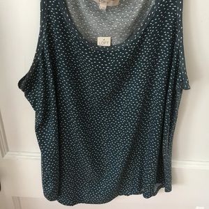 Ann Taylor LOFT: Playful Triangle Print Flowy Tank